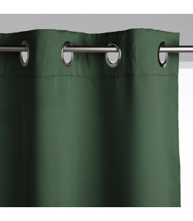 Rideau Occultant coloris Vert cèdre 140X260 cm