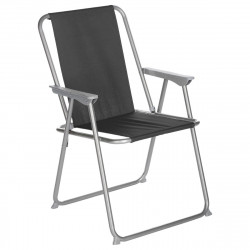 Fauteuil Chaise pliante de camping Grecia Noir