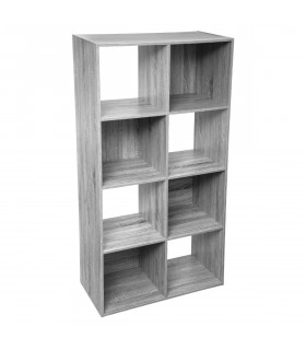 Meuble Etagère de rangement en Bois gris 8 cases Mix n' modul