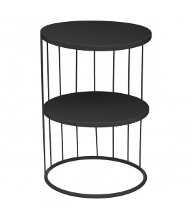 Table d'appoint design et originale en métal Noir  Kobu H 52 cm Archi féminin
