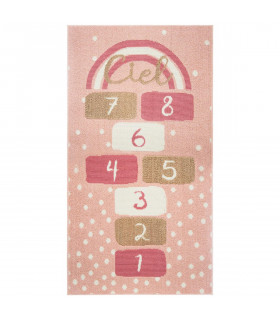 Tapis de chambre Marelle Coloris Rose  80 x 150 cm Bohème