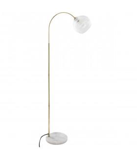 Lampadaire en Verre Pied en métal Base en Marbre Laye H 150 cm Atelier d'hiver