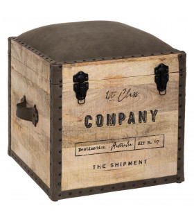 Malle et Pouf 45 x H 49 cm The colonial factory
