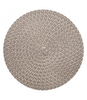 Set de table tressé et irisé Gris D 38 cm