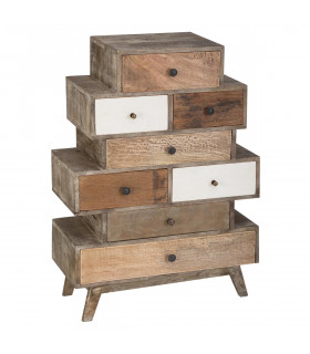 Commode 8 tiroirs en manguier Koval H 107 cm