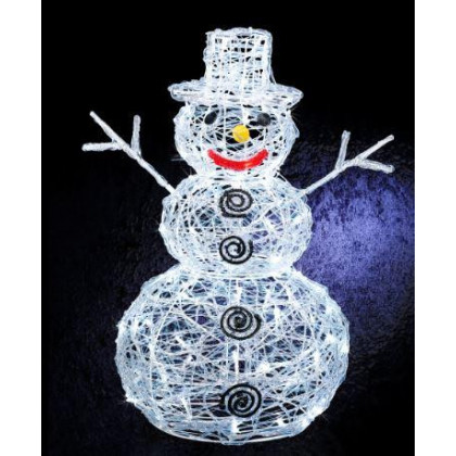 Bonhomme de neige 3D 100 LED H 57 cm 8 Fonctions pour extérieur