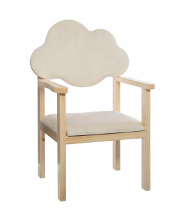 Chaise pour chambre d' enfant Dossier en forme de nuage H 62 cm Douceur lunaire