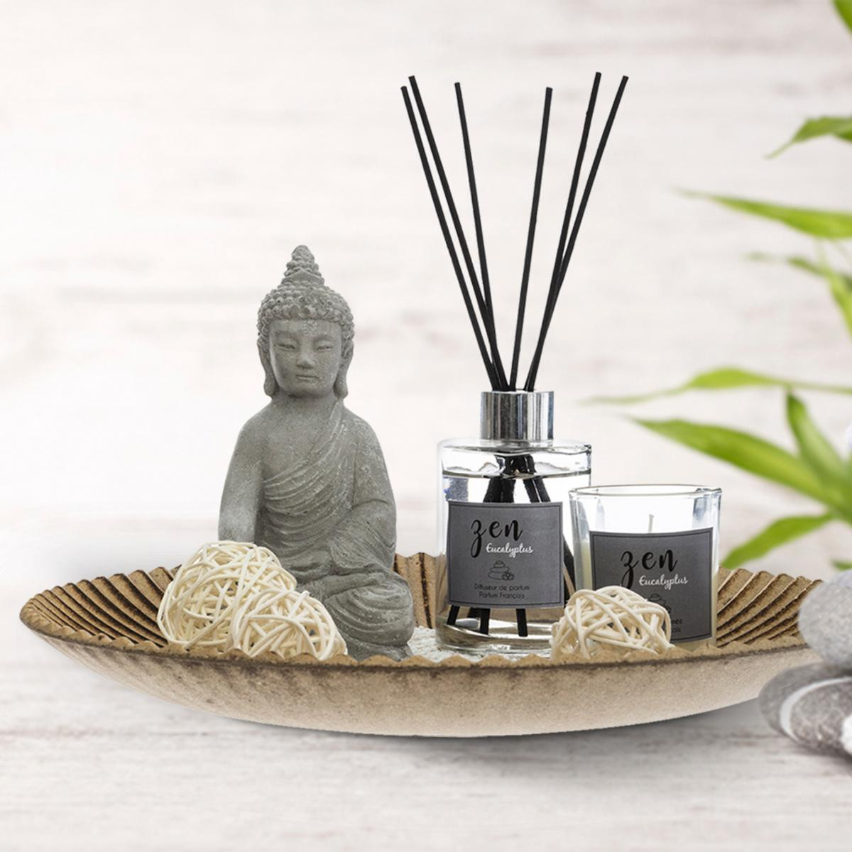 Coffret Senteur Zen Diffuseur parfum et 6 Bâtonnets, 1 bougie