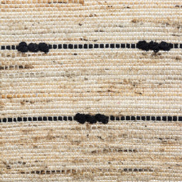Tapis décoratif en Jute naturel avec rayures en coton 60x90 cm