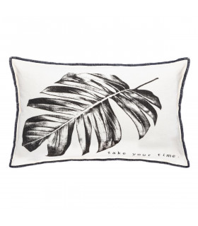 Coussin déhoussable Imprimé Slub 30 x 50 cm collection Slow time