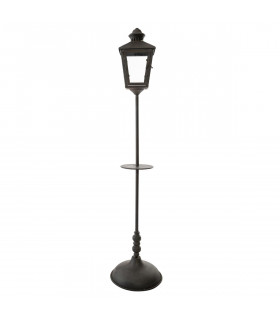 Lampadaire Photophore d'extérieur en métal Noir H 126 cm