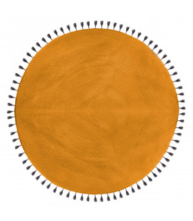 Tapis décoratif Ocre en Coton D120  collection Jungle pop