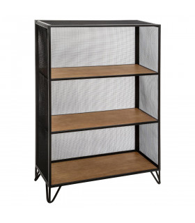 Étagère 3 niveaux  BAY métal et bois H 114 cm