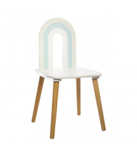 Chaise en Bois pour Chambre d'Enfant Arc en ciel Bleu H 60 cm