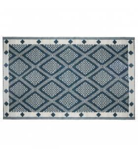 Tapis décoratif en thermoplastique Losange Bleu Canard 120 x 180 cm