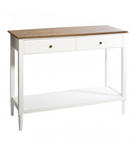Console Solen blanche 2 tiroirs L 110 cm
