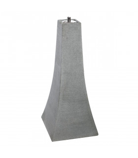 Grande Lampe à Huile en Ciment et Inox D 31,5 x H 77.5 cm