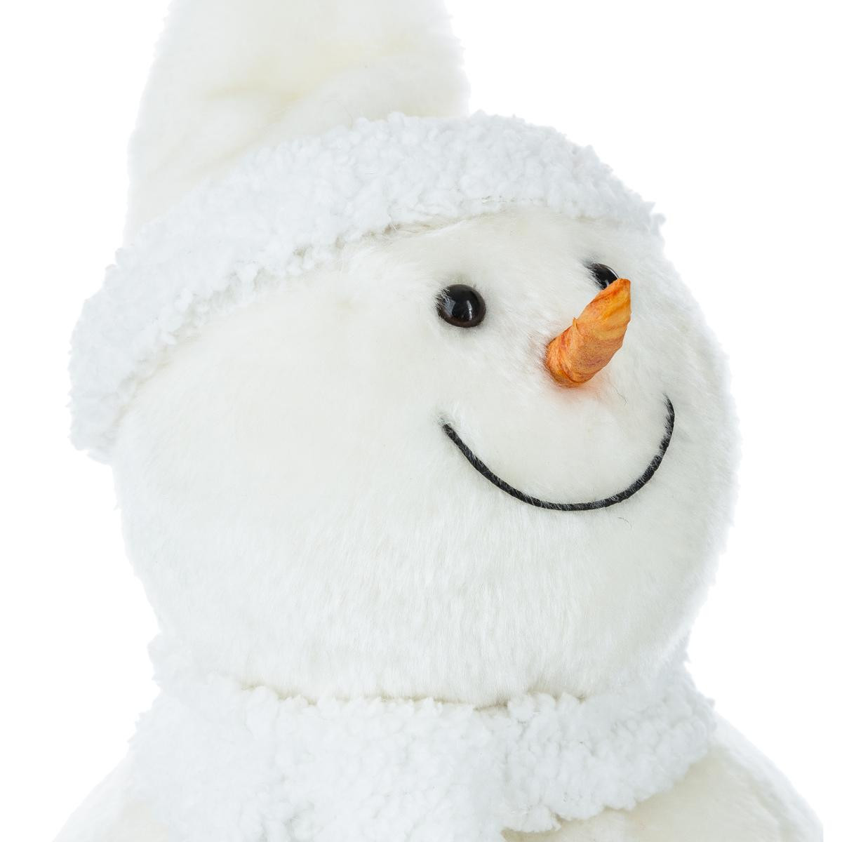 Peluche Bonhomme de Neige avec bonnet et écharpe H 38 cm - Objets de  décoration et rangement noël - Décomania