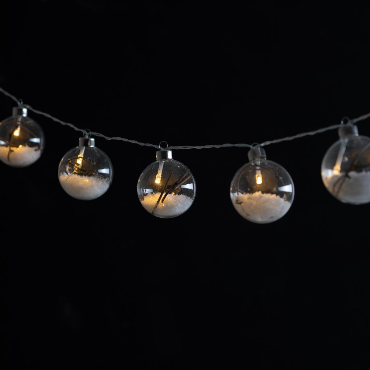 Guirlande lumineuse Intérieur 8 Boules en verre avec décor sur 1 mètre - Guirlandes  lumineuses pour intérieur - Décomania