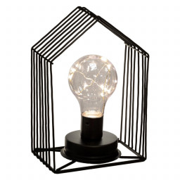 Lampe en métal Noir MicroLed H 18 cm