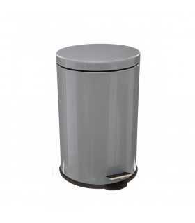 Poubelle ronde en Inox Gris 20 Litres
