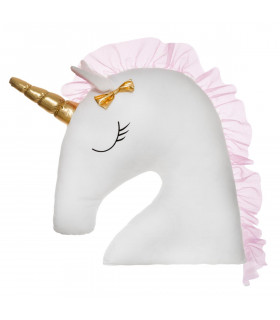 Grand Coussin Licorne avec Broderie H 46 cm