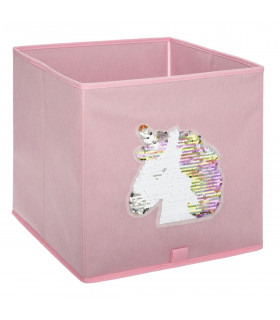 Bac de rangement pliable Licorne Sequins