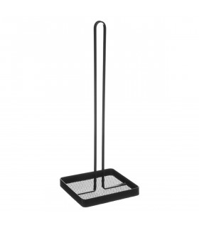 Support pour Papier toilette en métal noir 