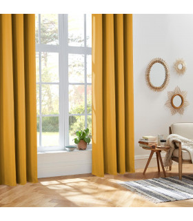 Rideau Isolant Ocre modèle Isa 140 x 260 cm