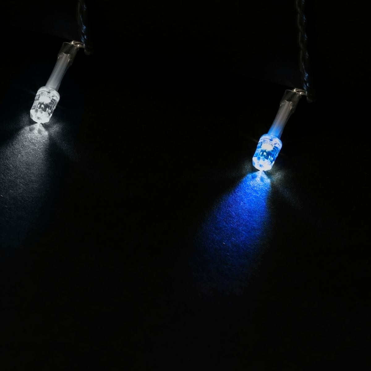 Guirlande lumineuse extérieur 30m 300 LED blanc froid et bleu 8 jeux de  lumière - RETIF