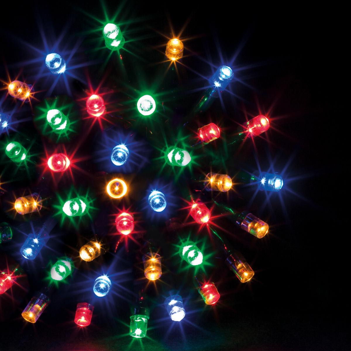 Guirlande lumineuse extérieur 18 m 750 led multicolore et 8 jeux de lumière