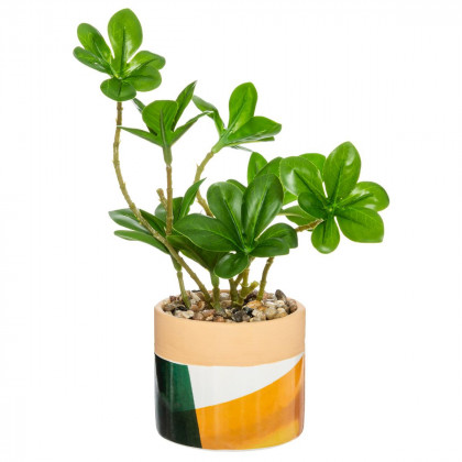 Plante artificielle dans un pot en céramique Arty H 15 cm