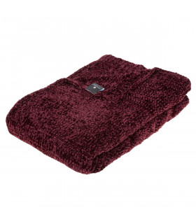 Plaid Violet modèle Chenille Flower 130 x 180 cm