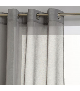 Voilage Gris modèle Etamine 140 x 260 cm