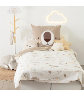 Parure de lit Ours 140 x 200 cm Housse de couette en Coton avec sa taie