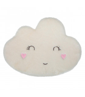Tapis Blanc forme Nuage et Visage 66 x 50 cm