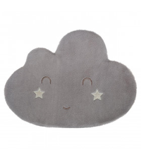 Tapis Gris forme Nuage et Visage 66 x 50 cm