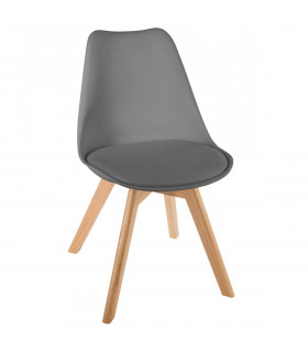 Chaise scandinave Baya Gris foncé