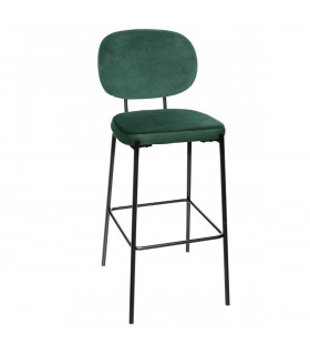 Chaise de Bar Talia en Velours Vert