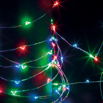 Guirlande lumineuse 10 m 100 MicroLED Multicolore et 8 jeux de lumière
