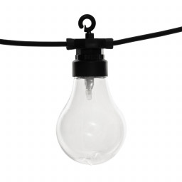 Guirlande Solaire 10 Ampoules LED Blanc chaud sur 5 mètres 