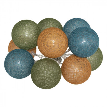 Guirlande décorative Army 10 boules LED D 6 cm et L 165 cm 