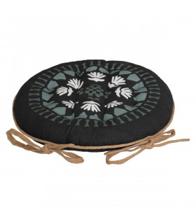 Galette de chaise ronde en Coton Imprimé D 38 cm