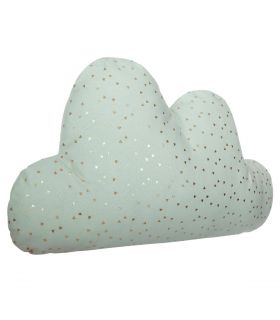 Coussin nuage zippé aqua