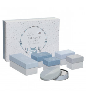 Coffret de Naissance Renard 7 Pièces avec Boîte empreinte et sa pâte