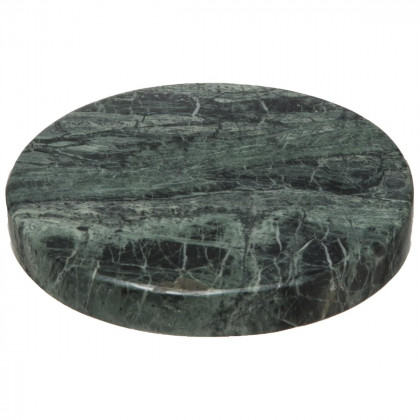 Lot de 4 dessous de verre en marbre vert D 10 cm 