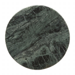 Lot de 4 dessous de verre en marbre vert D 10 cm 