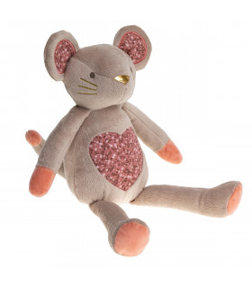 Peluche décorative Souris H 38 cm
