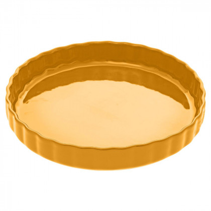 Plat à tarte en céramique Jaune D 28 cm