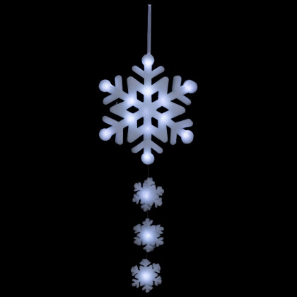  Flocons de neige à suspendre Lumineux 16 LED Blanc froid  H 80 cm